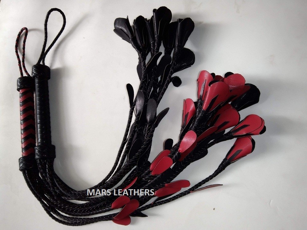 LEATHER BDSM FLOWER FLOGGER